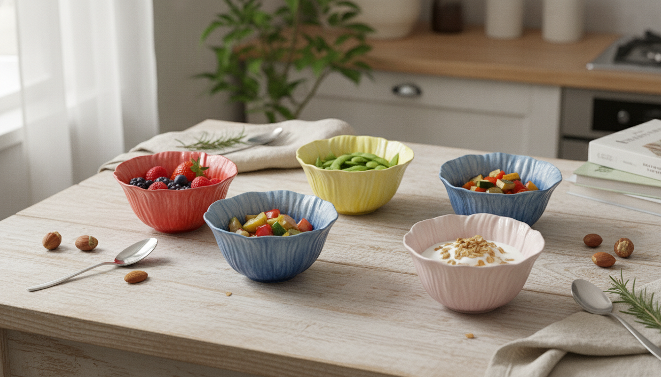 Floral Porcelain Bowl: Elegant, Everyday Ceramic Serving