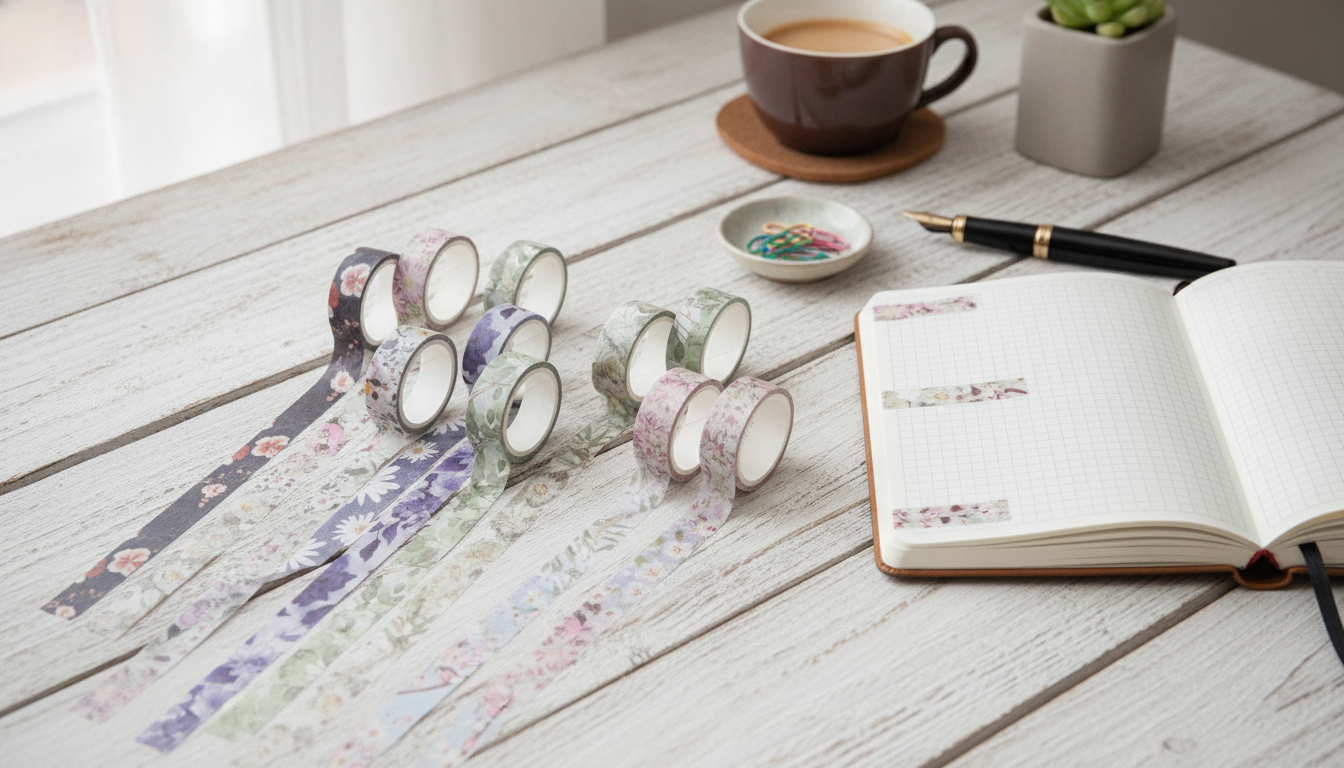 Floral Washi Tape Set: Easy Planner & Journal Decor
