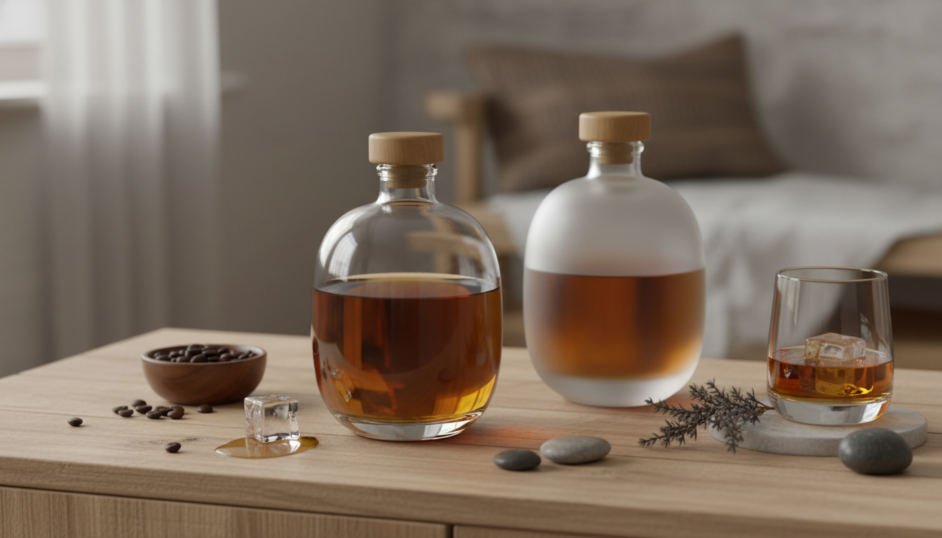 Nordic 500ml Whiskey Decanter: Clear & Frosted Glass