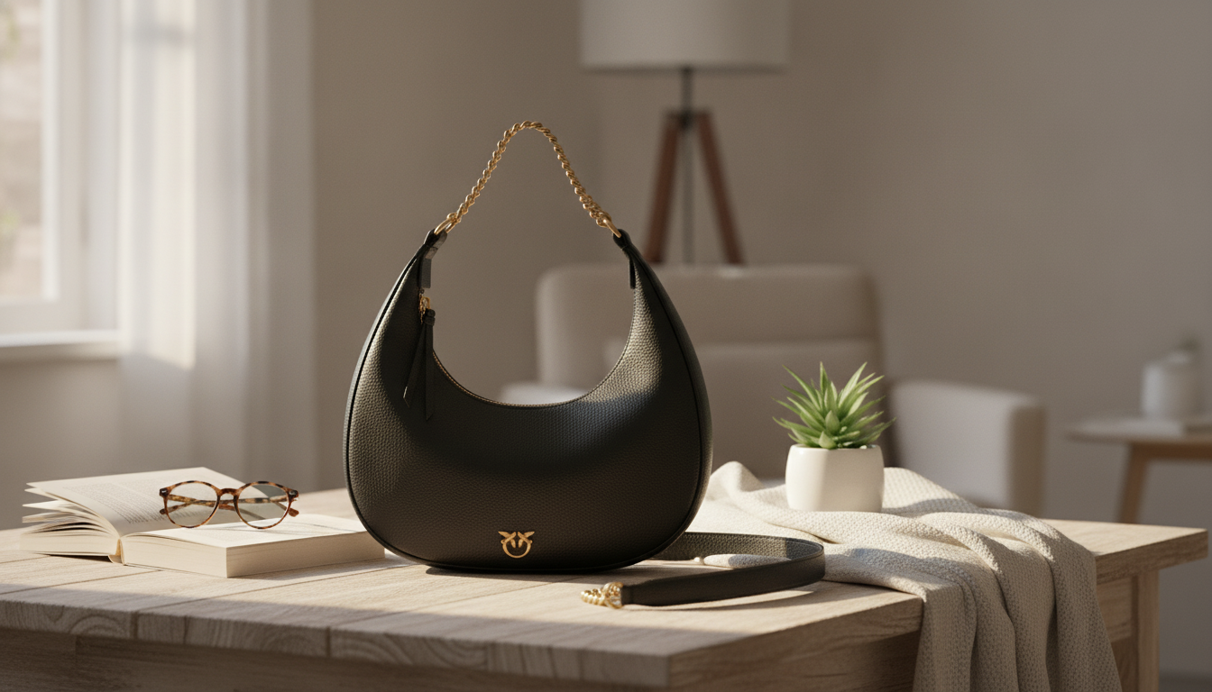 Pinko Classic Black Leather Shoulder Bag: Style & Care