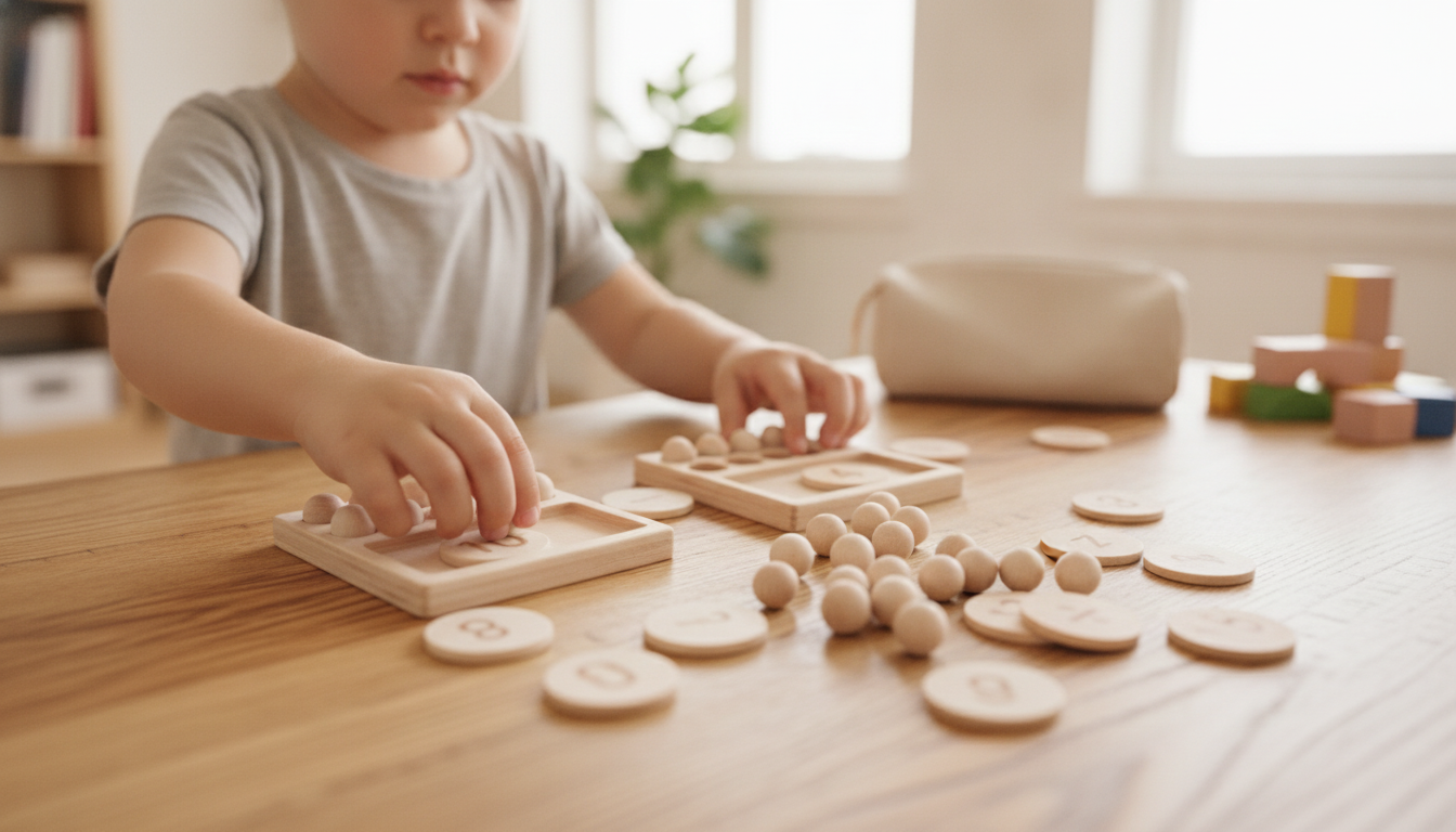 Montessori Wooden Arithmetic Board for Ages 3–7